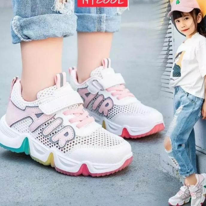 sepatu sneakers anak laki laki dan perempuan lokal velcro murah