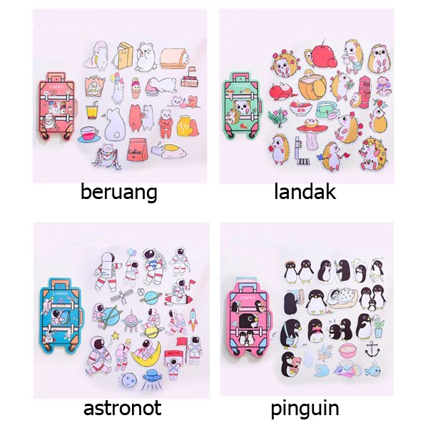 stiker kartun lucu stiker koper cute decorative sticker  3F1 aar010