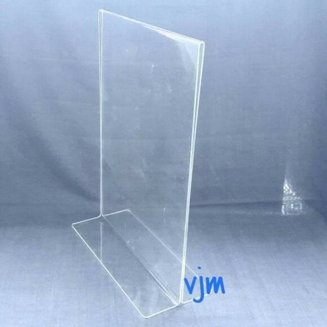 

Acrylic poster meja T uk a4 2mm , tent card akrilik uk a4