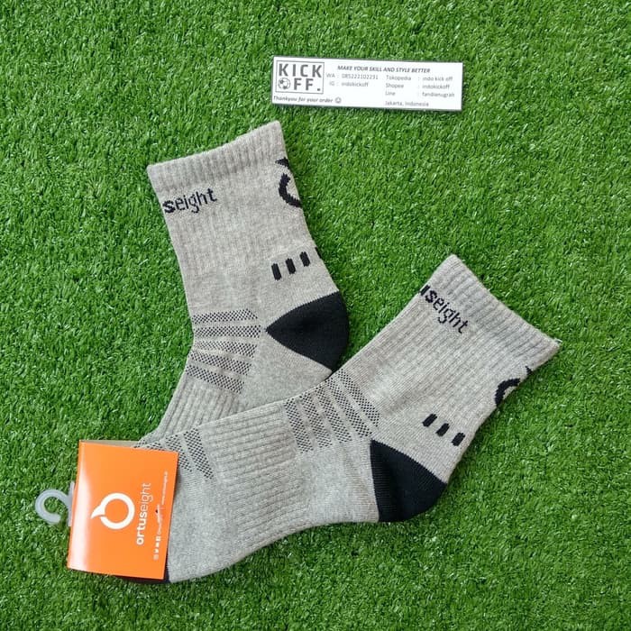 KAOS KAKI OLAHRAGA ORTUSEIGHT / KAOS KAKI PENDEK ORTUSEIGHT SWIFT SOCKS S - GREY