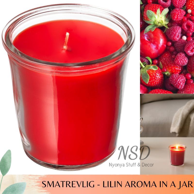 Smatrevlig Lilin Aromaterapi Dalam Gelas Beraroma Wangi Manis Harum Strawberry Mix Raspberry Segar