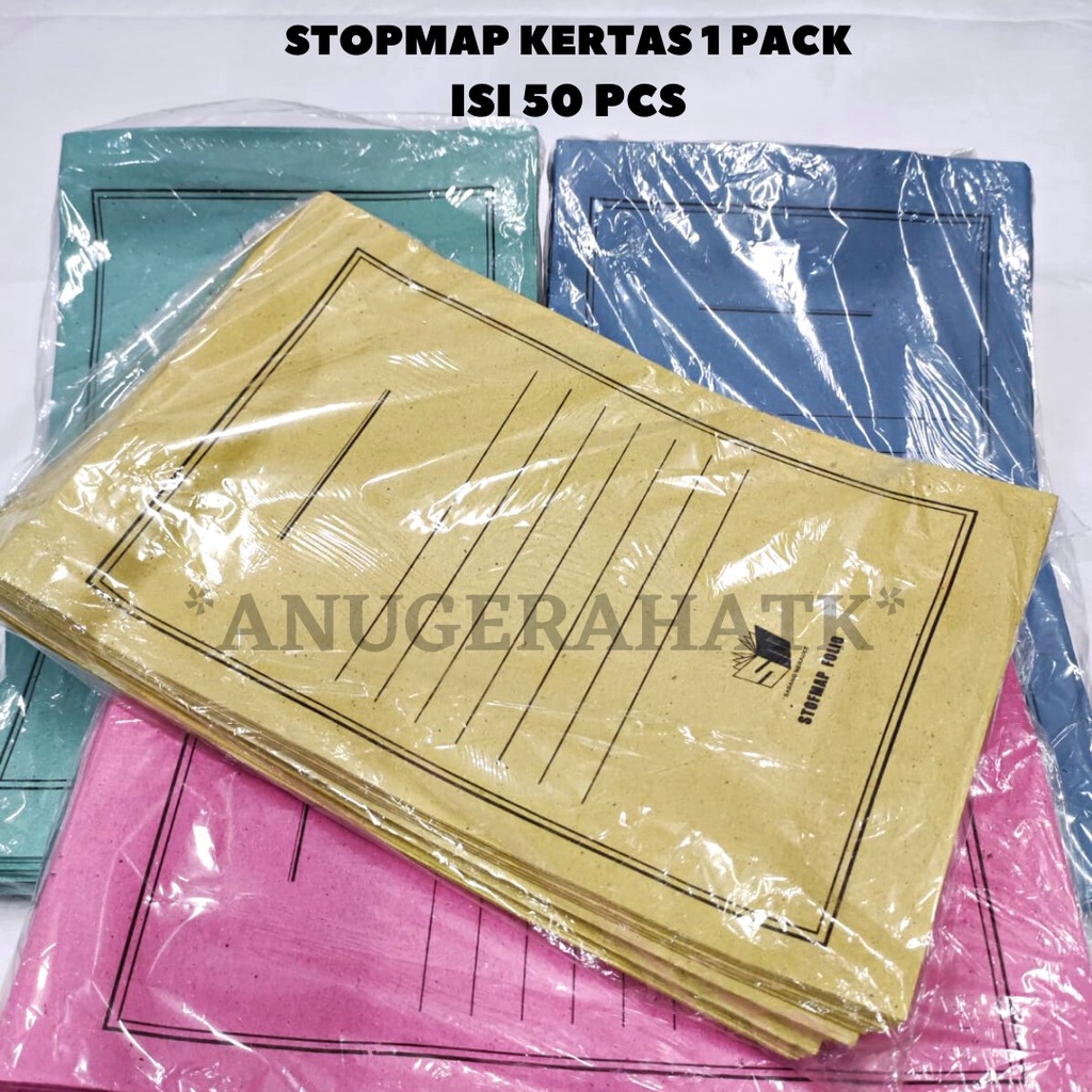 

(1PACK=50 Pcs) Stopmap Kertas Folio / Map Kertas (ISI 50 MAP)