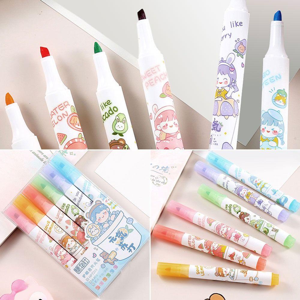 R-pen Highlighter Bentuk Bunga Untuk Sekolah / Kantor