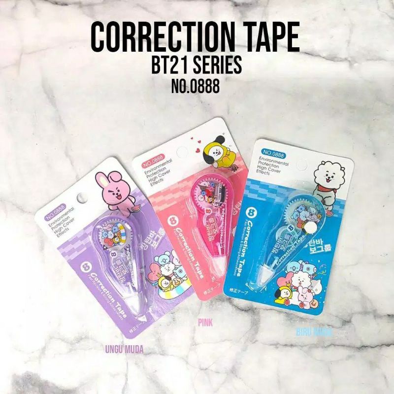 

Tipe x Kertas | Tip Ex PITA BT21, kecil | Tipex Roll BTS