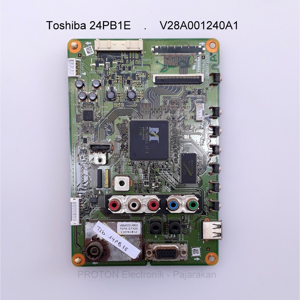 Mainboard LCD TV Toshiba Regza 24PB1E 24PB2E 24PB1XE Mesin Matherboard V28A001240A1 Mobo PE0942 24PB