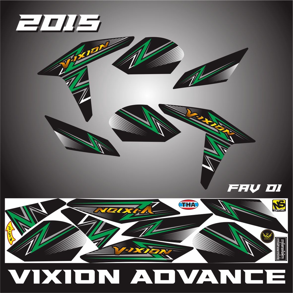 STRIPING MOTOR VIXION ADVANCE 2015 / VARIASI STICKER MOTOR YAMAHA VIXION / LIS BODY VIXION ADV 2015 