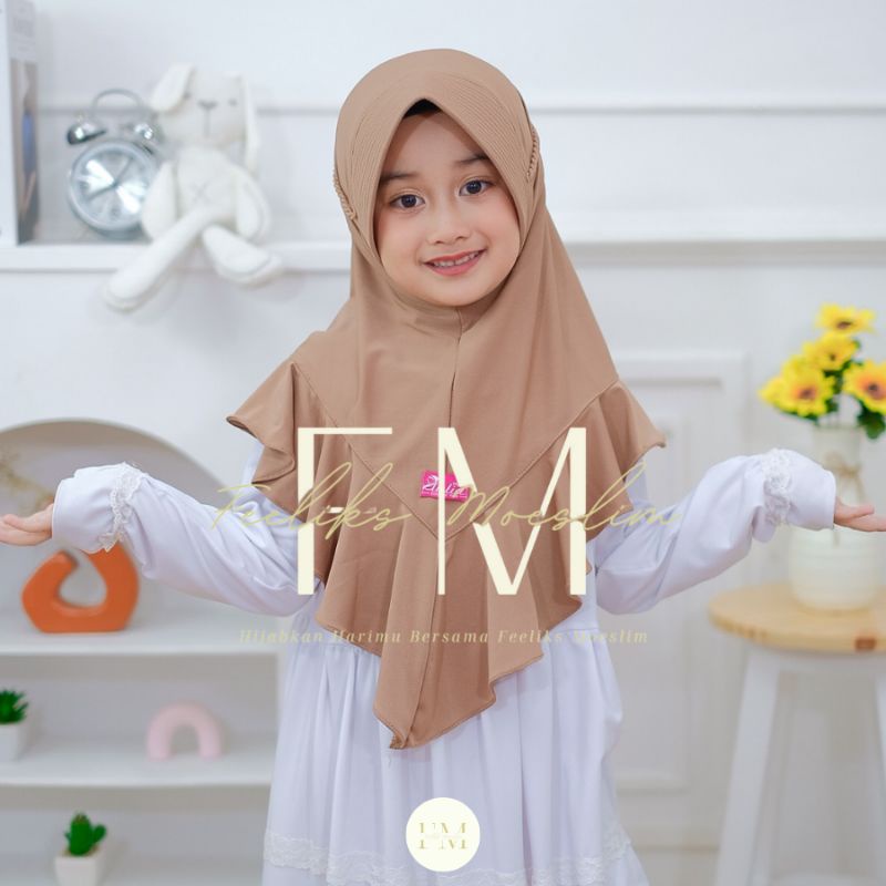 Hijab Anak TK Pet Ropel Marlina Tali Kepang 4-8 Tahun ORIGINAL VIQAST