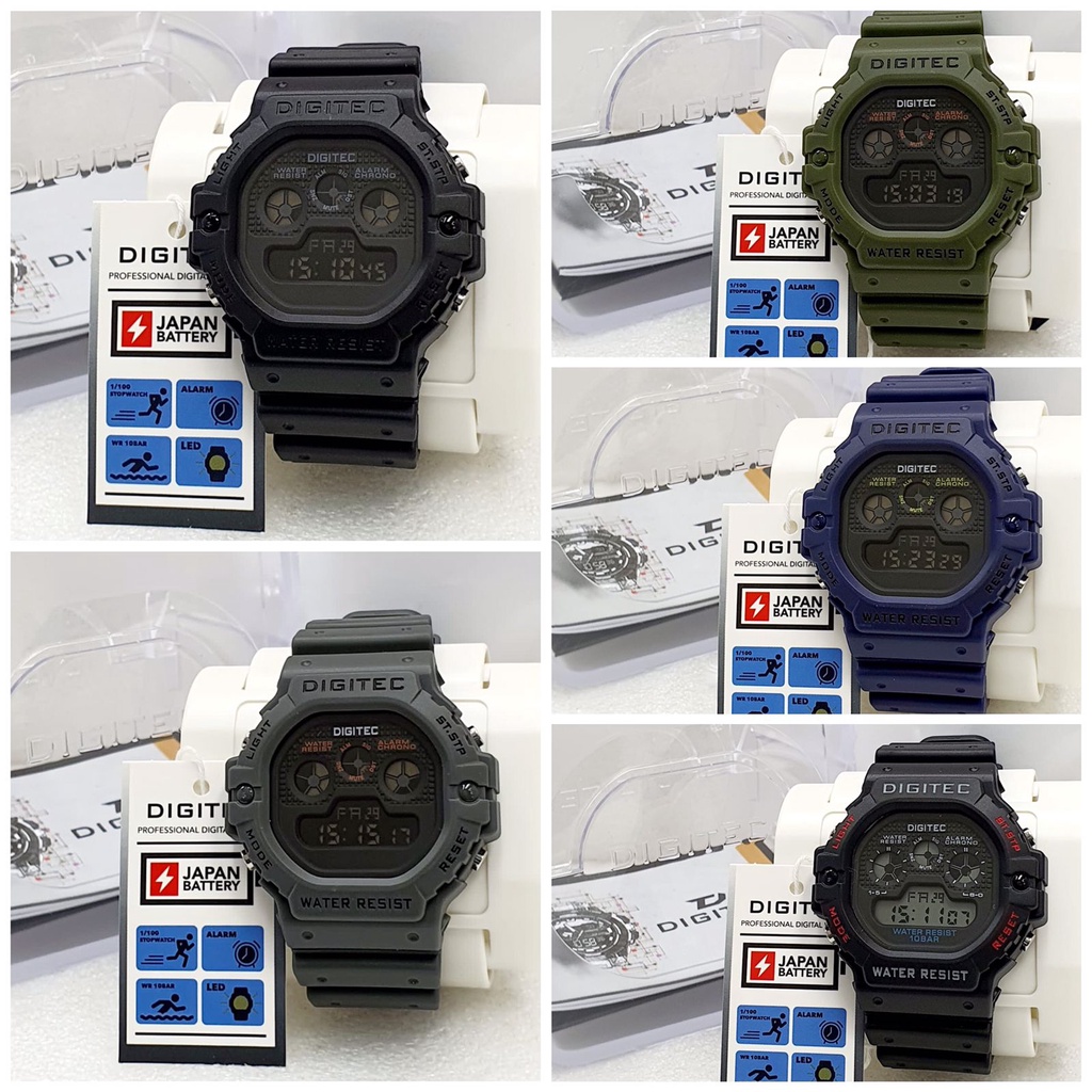 Jam Tangan Pria Digitec Original D5090M Tali Karet