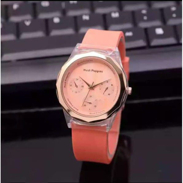 [KWS-✅COD] JAM TANGAN WANITA ELEGAN TERBARU 2021 HUSH PUPPIES OVAL CRONO OFF HIASAN HP-175