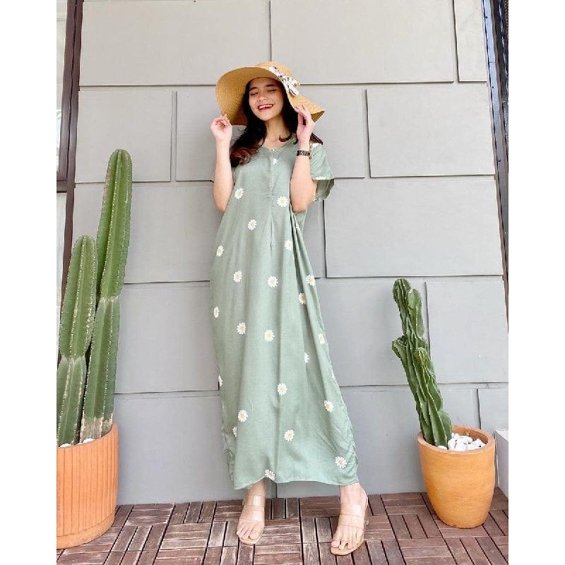 MARIMO DASTER PANJANG RESLETING DEPAN BUSUI SEMATA KAKI BISA COD RAYON PREMIUM-Long shasta