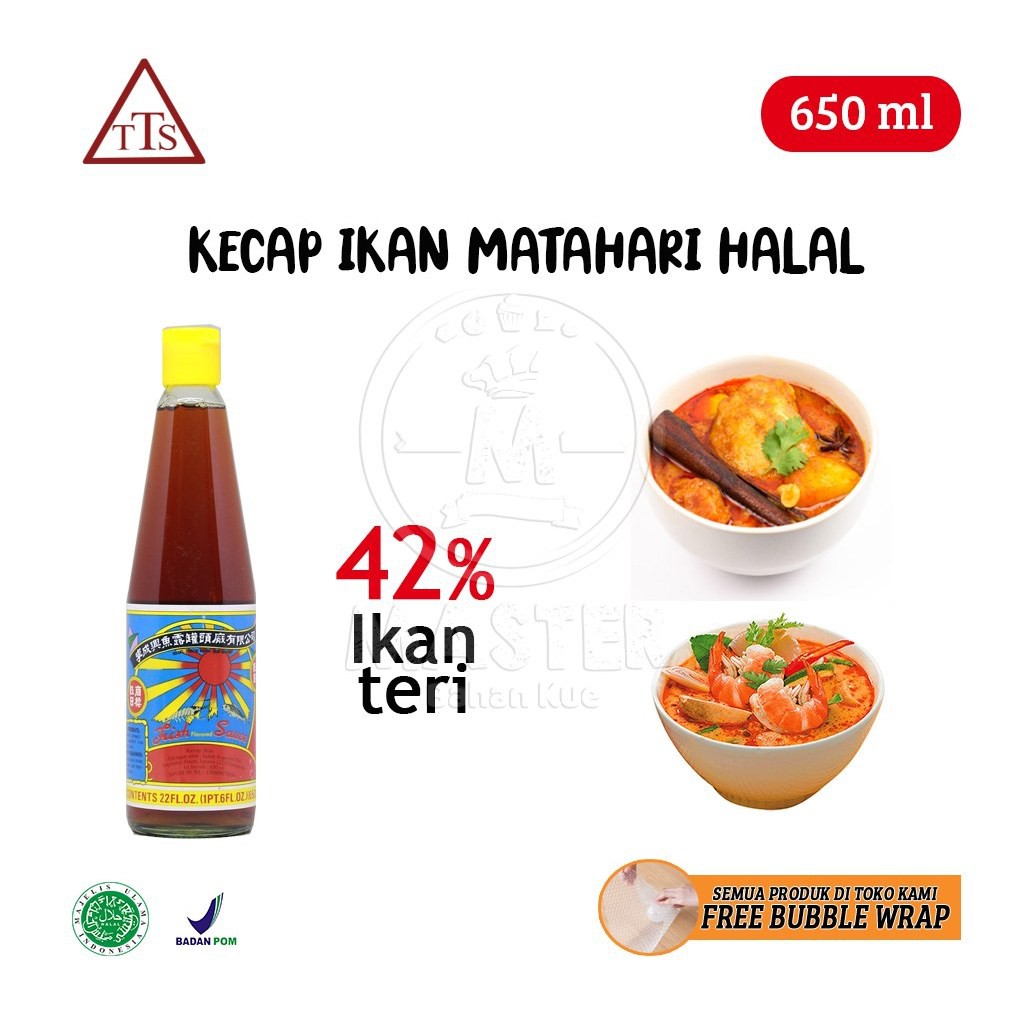 

Kecap Ikan Matahari Halal 42% / TTS Fish Sauce / Fish Gravy [650 ml]