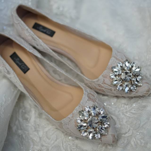 Preloved Swarovski Wedding Shoes Sepatu Pernikahan Shopee