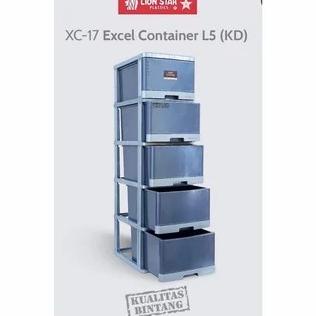 LEMARI EXCEL 5 SUSUN LION STAR L5 XC-17/LEMARI Container Laci PLASTIK