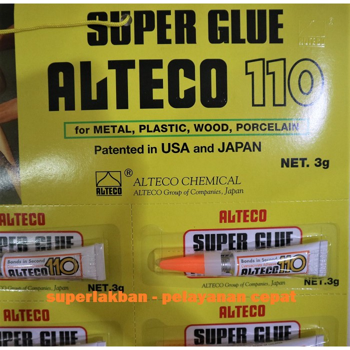 Lem Super Glue Alteco Instant Cyanoacrylate Adhesive Japanese Technology Patent Super Strong