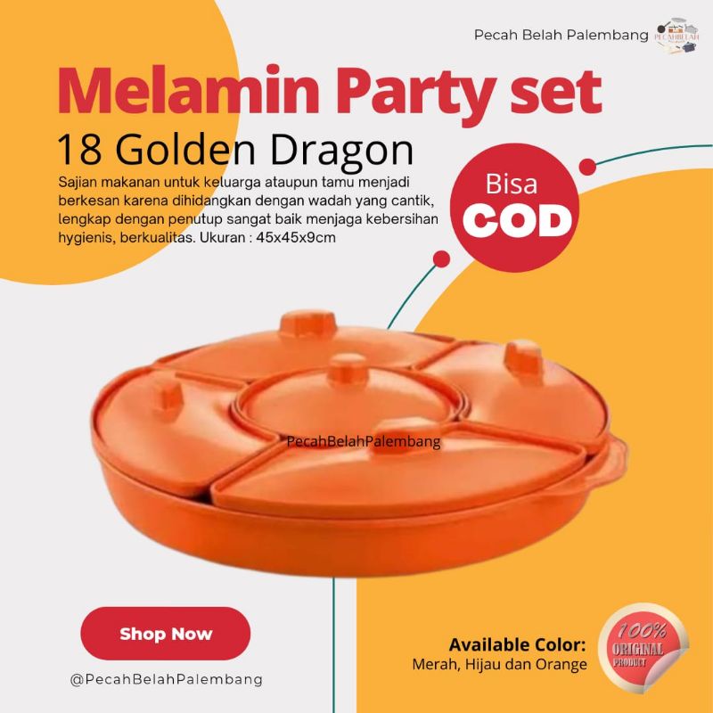 [ BISA COD ] PRASMANAN MELAMIN PARTY SET 18 INCI - PRASMANAN LEBARAN - PRASMANAN PERMEN