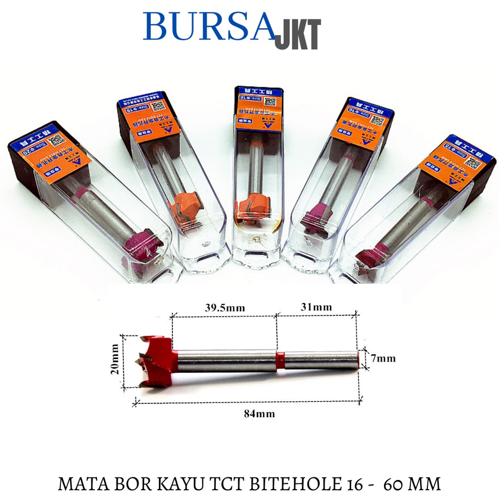 16 MM MATA BOR KAYU ENGSEL SENDOK MERAH FORSTNER BIT HOLE SAW