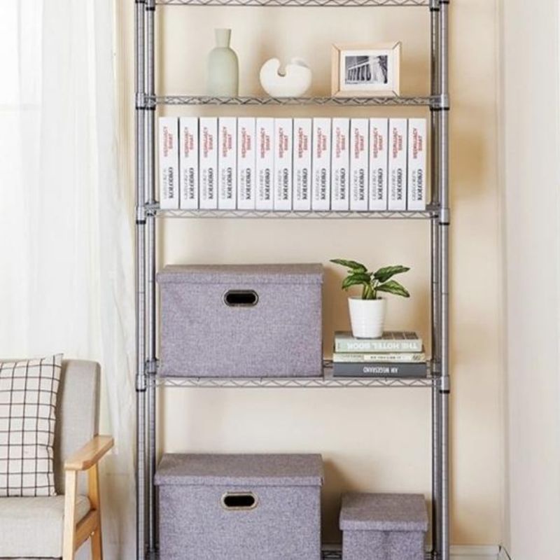 RAK SERBAGUNA KRISBOW 5 Susun 90*35*180 cm, BISA UNTUK RAK DAPUR, RAK LAUNDRY, RAK GUDANG, RAK BUKU DAN LAIN LAIN/ Rak susun krisbow shelving 5 tier silver rak susun ace hardware