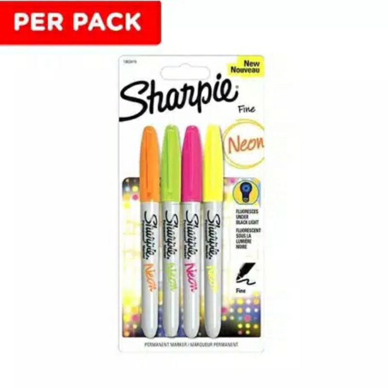 

Sharpie Fine Point Neon set 4 Permanent Marker