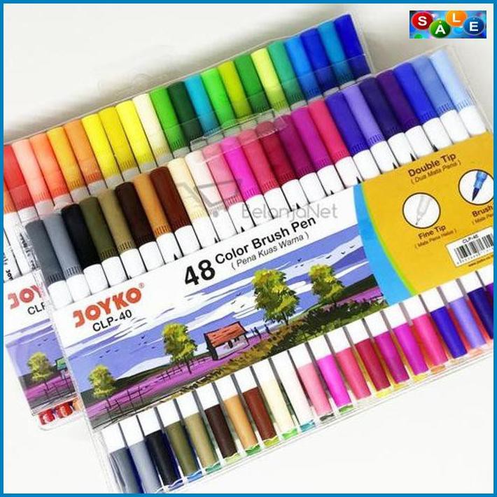 

✅Harga Color Brush Pen Pena Kuas Warna Joyko CLP-40 1 SET = 48 Warna ⭐⭐⭐⭐⭐