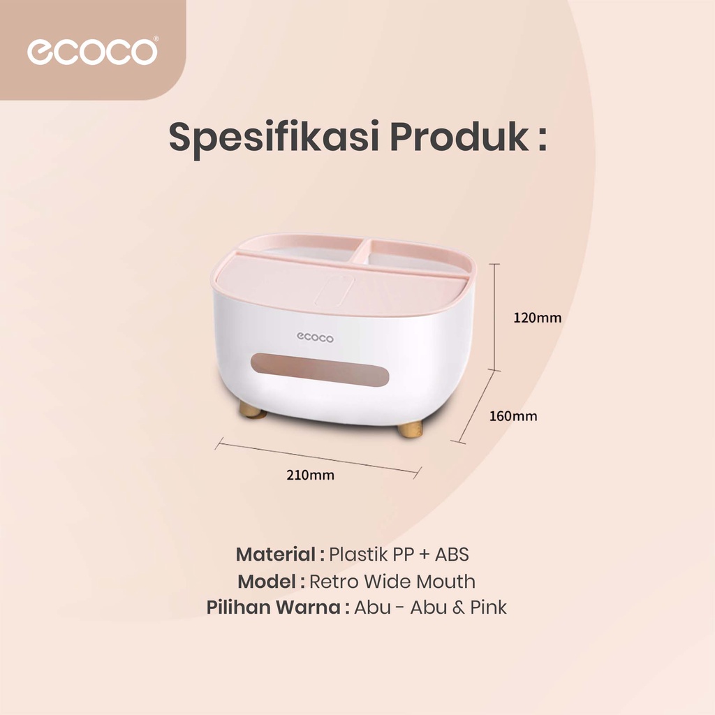 ECOCO TEMPAT KOTAK TISU BOX TISSUE RETRO E2009