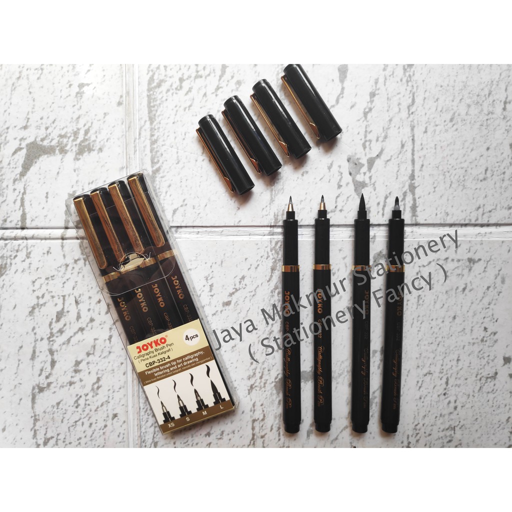 Pena Kuas Kaligrafi Joyko CBP-332-4 ( Set 4 Pcs)