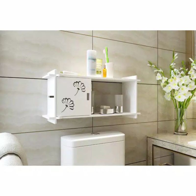 Lemari Gantung Dinding Keramik Rak Kabinet Dapur Gantung Rak Dapur Kamar Mandi Kosmetik Tisu Sabun