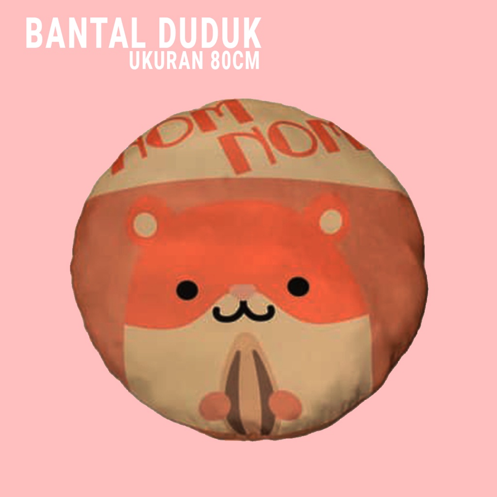 Promo !!! Bantal Besar Alas Duduk Lantai Karakter Hamster 80 cm