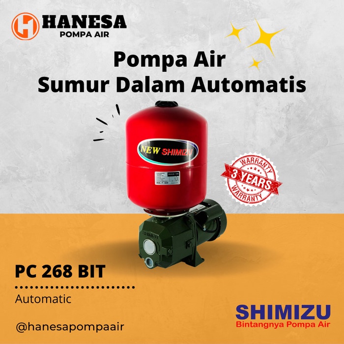 Shimizu PC 268 BIT Pompa Air Sumur Dalam Otomatis