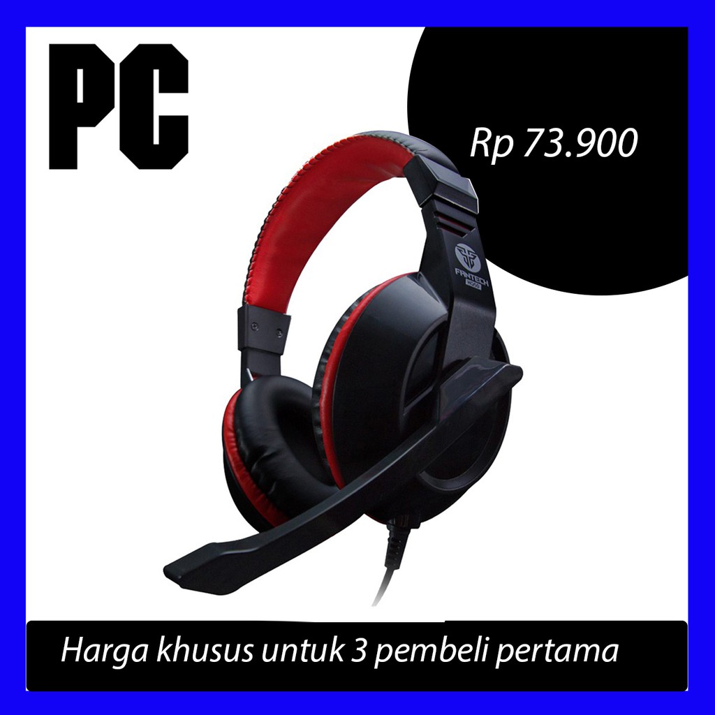 FANTECH HQ50 GAMING HEADSET/GAME/GAMER/KOMPUTER/PC/HEADSET GAMING/HEADPHONE/EARPHONE/HEADSET