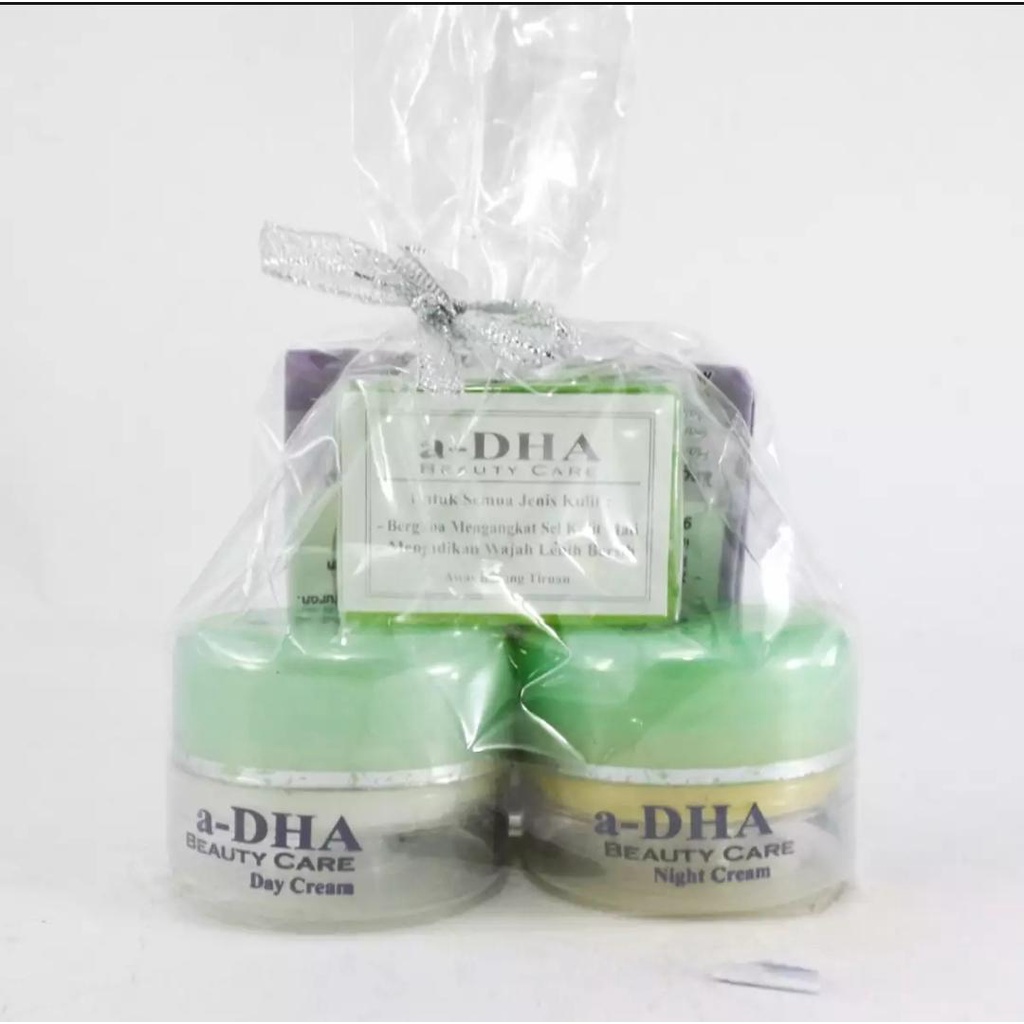 Paket Krim a-DHA Beauty Care Ping - Hijau - Gold Hologram MDS / Cream Whitening Pemutih Pencerah Wajah Herbal Alami