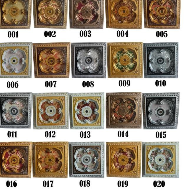 JNS Ornamen lampu plafon pvc ukuran 60 x 60 cm «