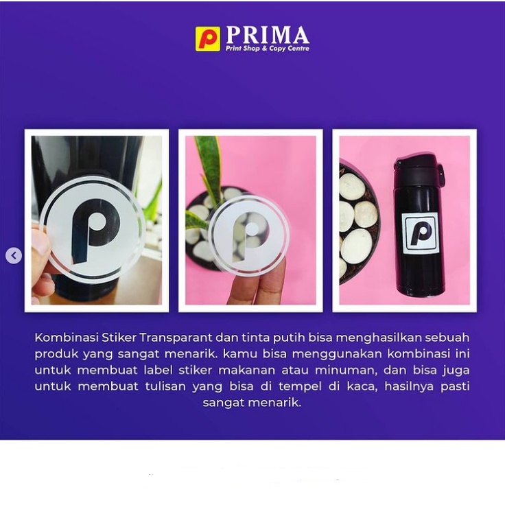 

Cetak Stiker Transparant Dengan Tinta Putih di A3+ ( 32 x 48 cm )
