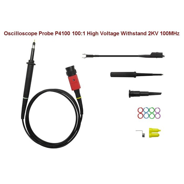 Oscilloscope Probe P4100 100:1 High Voltage Withstand 2KV 100MHz