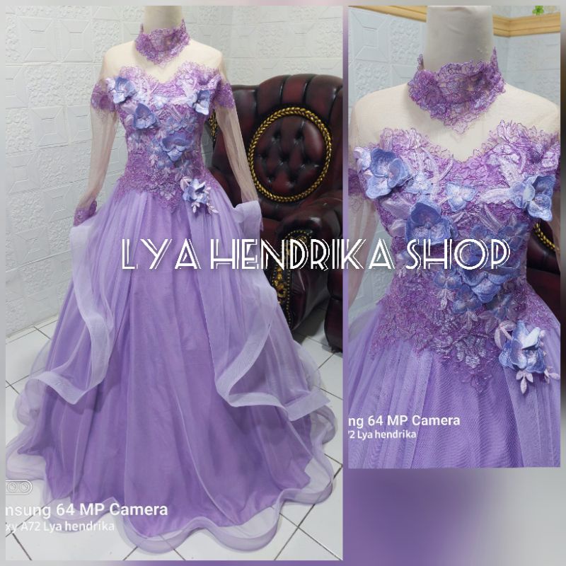 Baju pengantin/pre wedding/penyanyi/pesta tile susun 3D