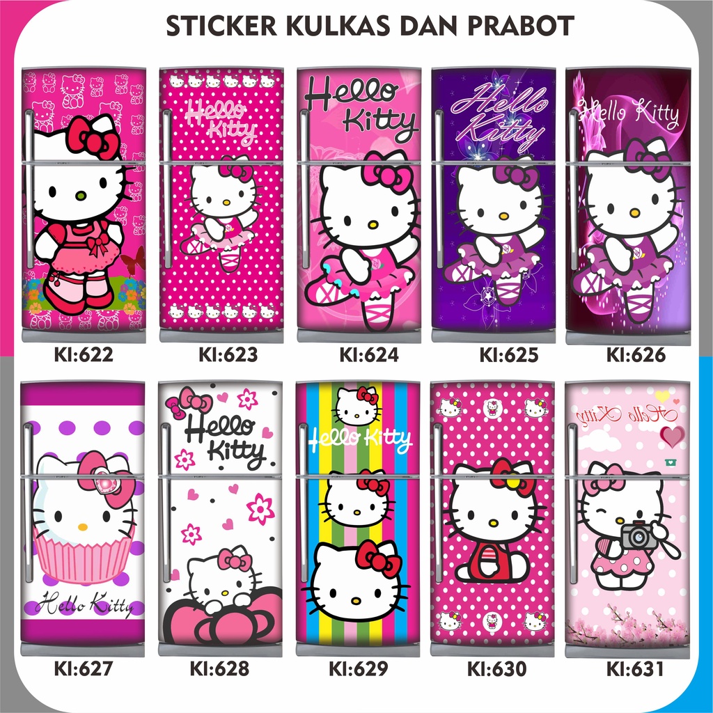stiker kulkas 2 pintu motif hello kitty sticker kulkas 1 pintu sticker kulkas 2 pintu fullbody