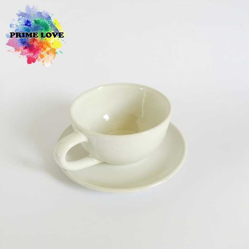 Cangkir Keramik Putih Set Perlengkapan Cafe Cangkir Tea Cup - CS180