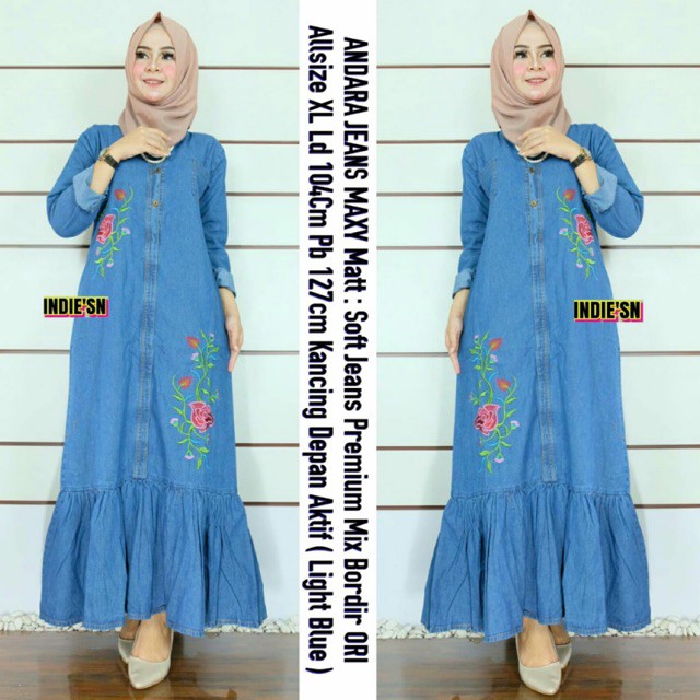 Andara jeans maxy | maxi dress Girls Muslim Casual