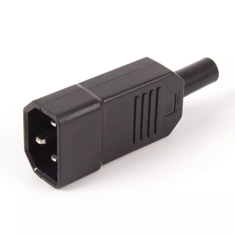 Konektor Steker Kabel AC IEC C14 Male Plug Adapter 3 Pin