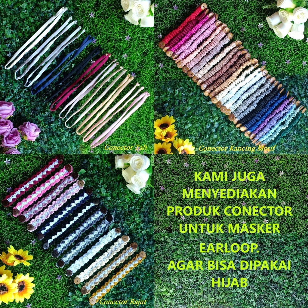 Masker payet bunga sakura | masker akad nikah pesta kondangan wedding pengantin souvenir | Hijab