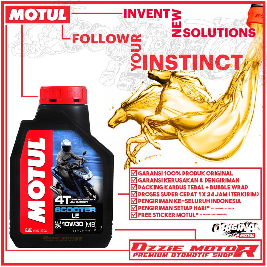 MOTUL SCOOTER LE 4T 10W30 Mb 800 ml / 1000 ml 800ml/1L OLI MOTOR MATIC IMPORT ORIGINAL