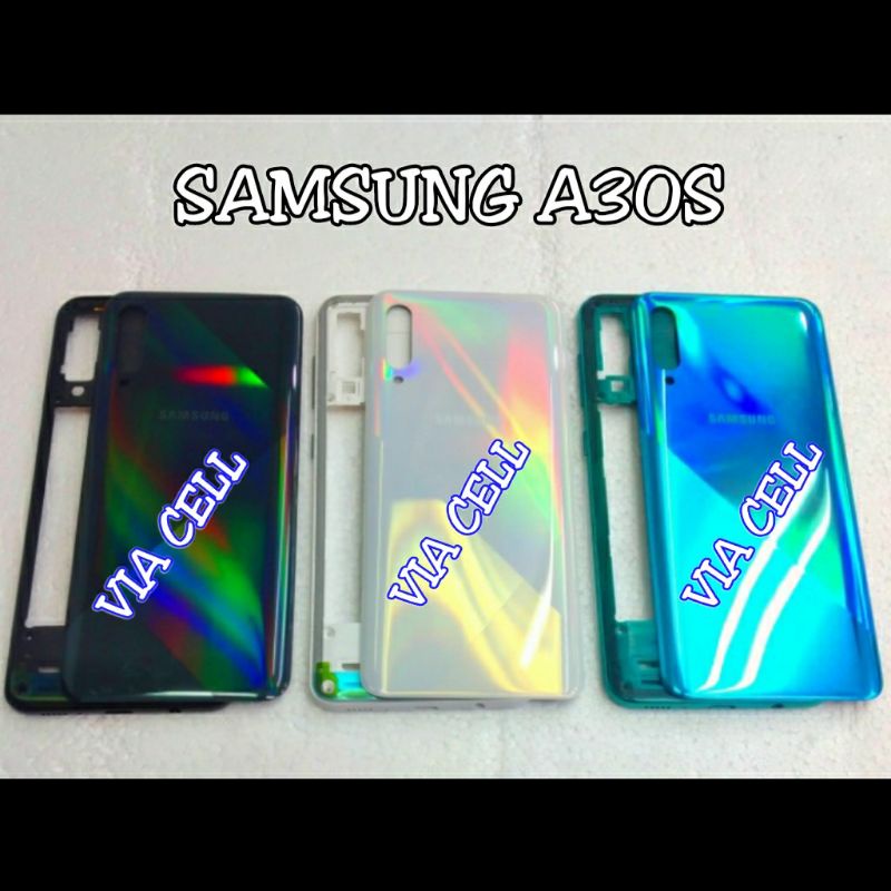 Backdoor Back Cover Casing Belakang Samsung A30s A307F Tutup Baterai + Bezel Lcd Tulang Tengah / Tut