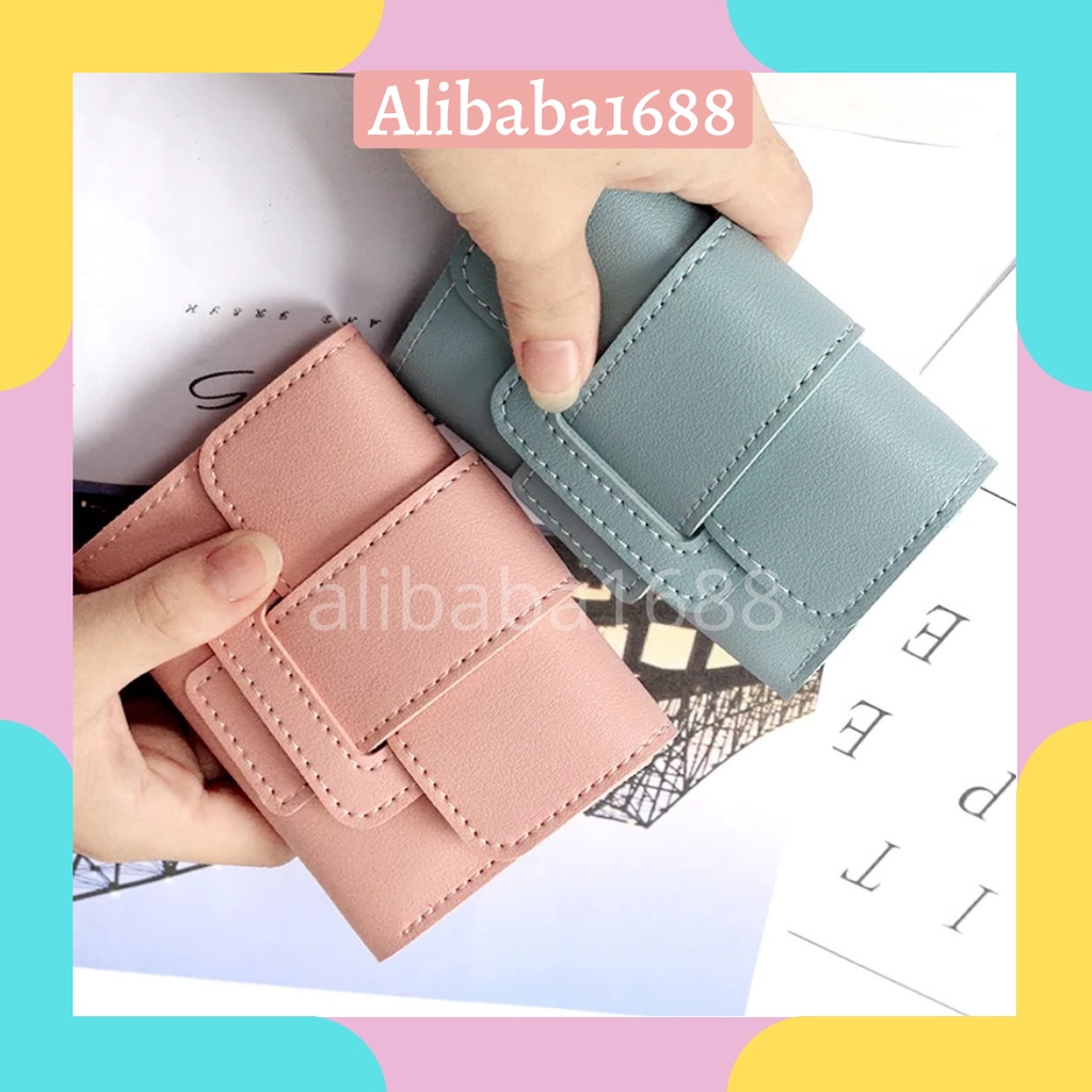 *ALIBABA1688*COD Dompet Wanita Tanpa Tali Impor Murah Lipat Kecil Lucu Dan Cantik C5