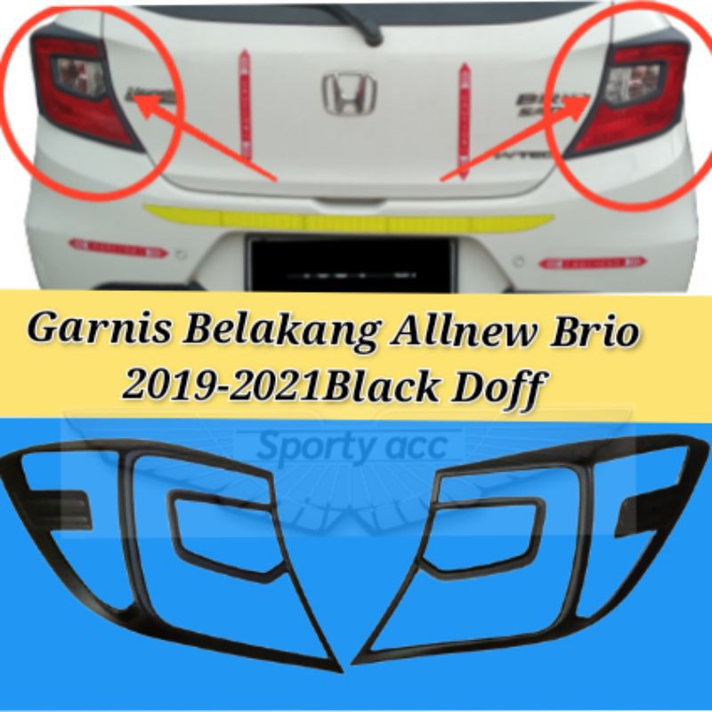 Garnis belakang allnew brio 2018-2021 black doff