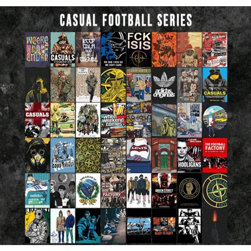 Poster Casual | Poster Casual Football | Poster Dinding | Isi 24 Pcs