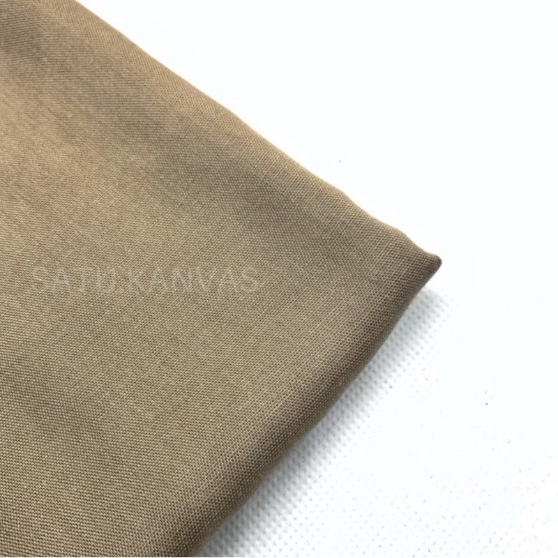 Kain RAYON katun uniqlo rayon polos kualitas bagus-Khaky