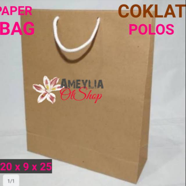 

PAPER BAG COKLAT 20x9x25