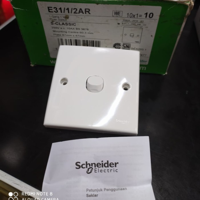 SCHNEIDER SAKLAR SINGLE/ENGKEL S-CLASSIC E31/1/2 AR
