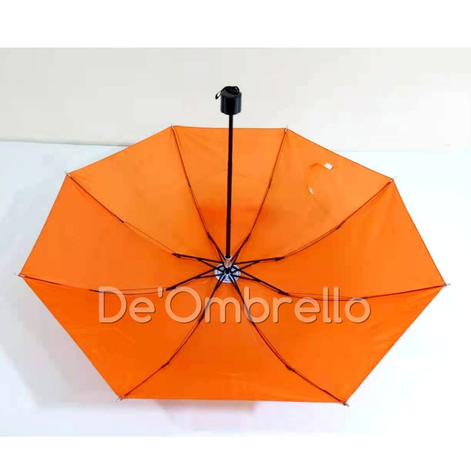 De'Ombrello! (091 ORANGE)Payung Lipat 3 Rk.Balik Polos Warna Orange Anti Angin