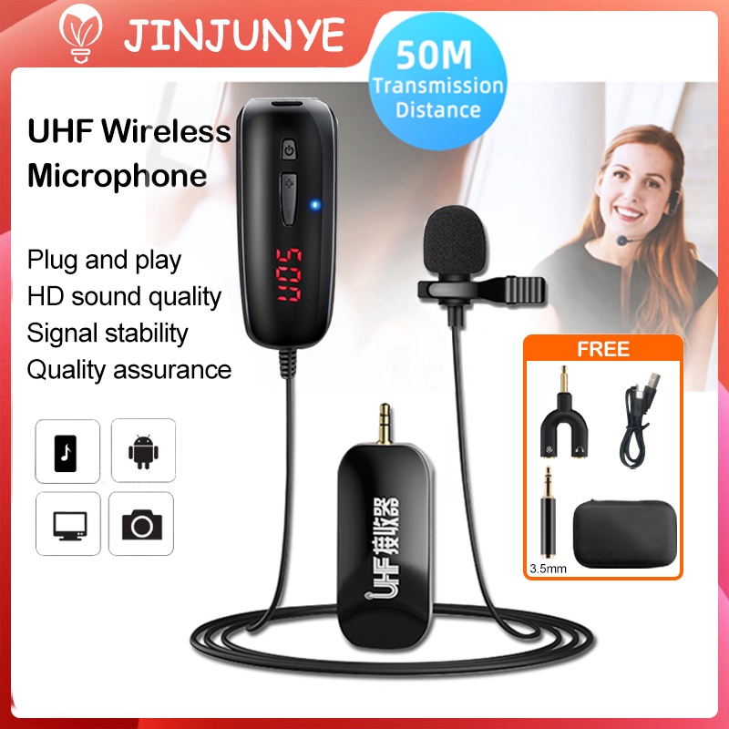 Jual Microphone Mic Clip On Wireless Mic UHF ULtra High Frequency clip