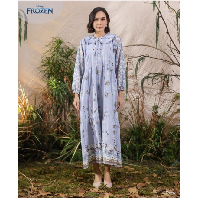 GEULIS Frozen Snow Queen Dress - Sky Blue Size XL by Geulis.id